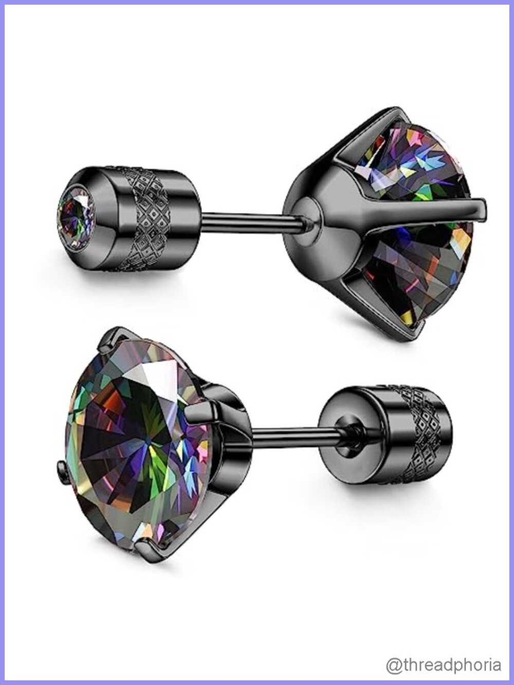 Titanium Stud Earrings Screw Back Hypoallergenic Sensitive Ears